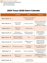 Texas LEAD Calendar