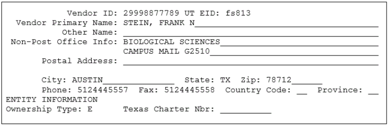Campus Address Format